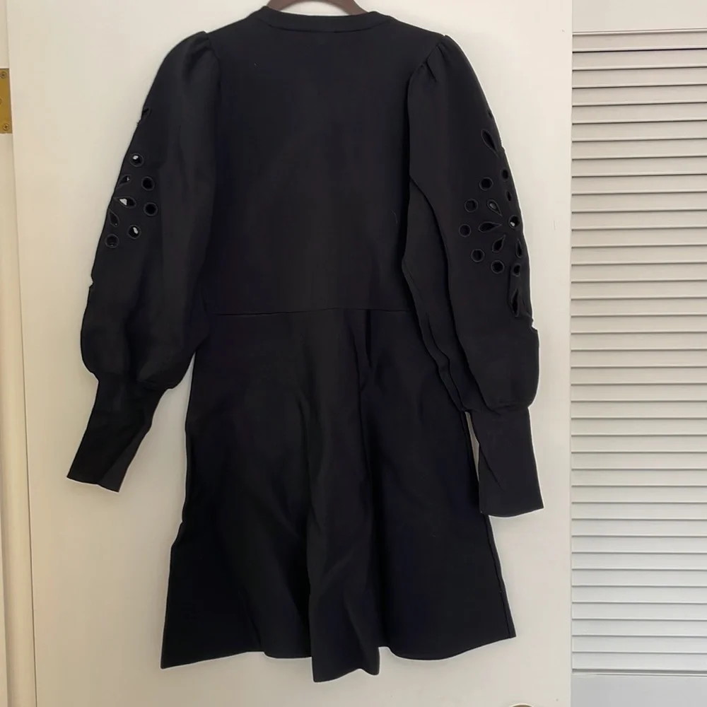 Express black cutout mini long sleeve dress size medium - Picture 2 of 2